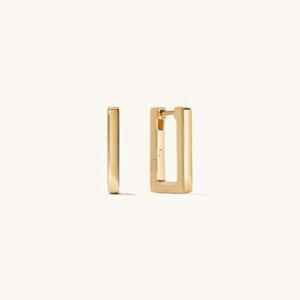 Mejuri Block Medium Hoop Earrings